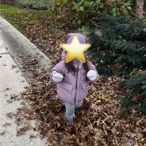 Zara mauve down girls jacket